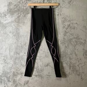 CW-X Style 120879A Compression Tights Running Training Size Small Black Pink